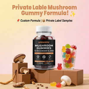 Lifeworth Complex Mushroom Gummies 10-Blend <strong>Brain</strong> Booster Immune Support Energy <strong>Supplement</strong> Lion's Mane Shiitake Customizable for - Product Image 3