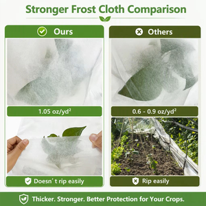 ENON 5.2ft <span class=keywords><strong>X</strong></span> 330ft Couvertures de protection contre le gel et le froid pour plantes, imperméables, écologiques, réutilisables, pour hiver et culture flottante - Product Image 3