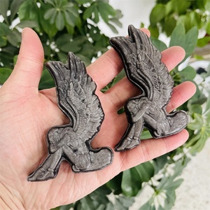 Bán Buôn Tinh Thể Tự Nhiên Thủ Công Mỹ Nghệ Bạc Obsidian Cổ Tích Tay Khắc Thủ Công Mỹ Nghệ Faerie Quà Tặng - Product Image 5