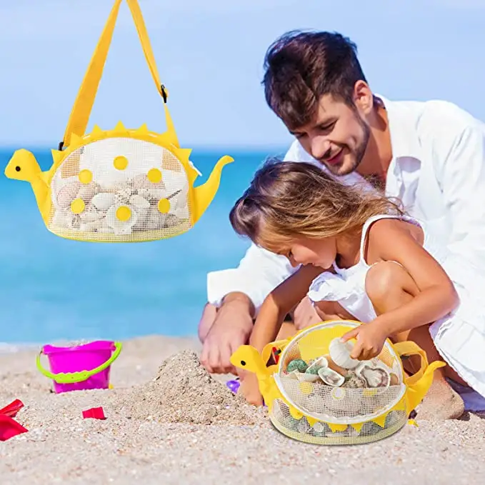 Children Dinosaur Kids Toys Storage Bags Swimming Beach Bag Dinosaur Adjustable Sea Shell Bag