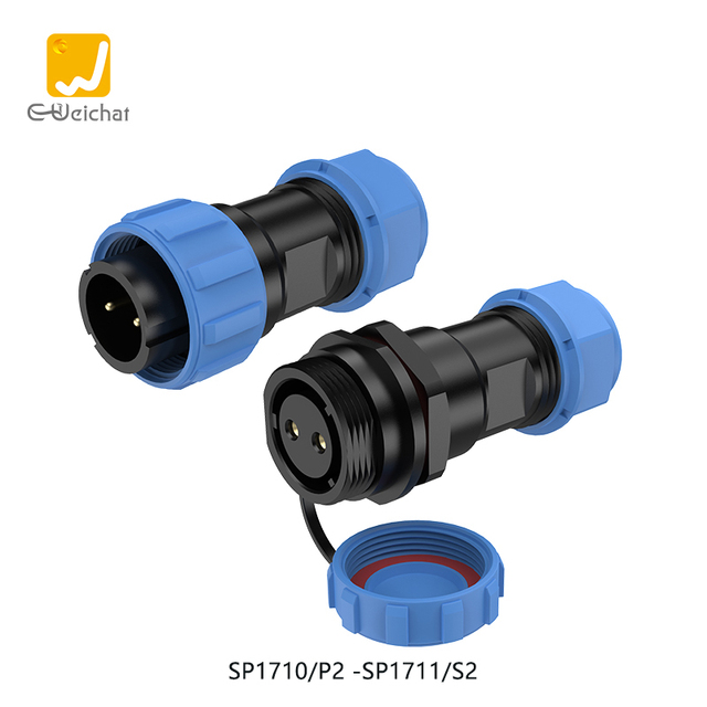 SP17 Aviation Plug Male to Female 10A IP68 Waterproof Power Connector 2/3/4/5/7/9P Industrial Socket for Wire Connections