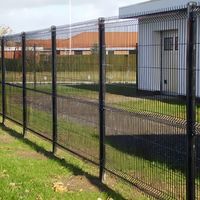 Clôture anti-escalade à vue dégagée, cadre en acier galvanisé, revêtement PVC, hauteur 2,4 m, sans poteaux soudés, pour la sécurité domestique et l'extérieur
