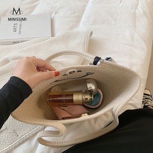 Sac fourre-tout pour femme avec broderie <span class=keywords><strong>Smiley</strong></span>, sac à main de plage, sacs à main tendance pour femme - Product Image 5