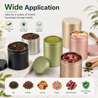 Boîtes métalliques en gros à ouverture facile et couvercle tamisant, couleurs assorties, pour l'emballage de protéines, de café et de poudres sèches