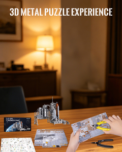 <span class=keywords><strong>Puzzle</strong></span> <span class=keywords><strong>3D</strong></span> en métal <span class=keywords><strong>Piececool</strong></span> LC-39 Launch Pad, kit de modèle de fusée spatiale à construire soi-même, objet de collection aérospatial et cadeau éducatif - Product Image 5