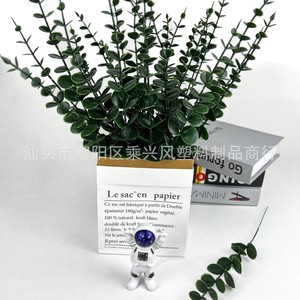 Bouquet de feuilles d'eucalyptus artificielles 30cm-100cm Vert foncé Vert clair Plastique poudré Décoration intérieure - Product Image 4