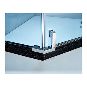 <span class=keywords><strong>Cabine</strong></span> de douche <span class=keywords><strong>en</strong></span> verre trempé sans cadre, étanche, <span class=keywords><strong>en</strong></span> acier inoxydable, avec accessoires, pour salle de bain, avec protection contre l'espionnage, coin, entrée facile - Product Image 5