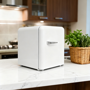 Réfrigérateur compact portable de style rétro, 44 litres, faible bruit, refroidisseur de boissons, mini-réfrigérateur électrique pour chambre à coucher, maison, hôtel - Product Image 3