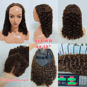 ¡Oferta! Pelucas de Cabello Humano 100% Ondulado de 18 Pulgadas con Cierre 4x4 y Frontal de Encaje 13x4, Densidad 250%, Colores Variados - Product Image 6