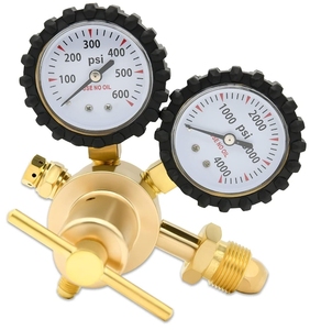 Uweld Vente à chaud Débitmètre Régulateur de <span class=keywords><strong>gaz</strong></span> d'azote CGA580 Raccord d'entrée et cylindre de raccord évasé mâle 1/4" - Product Image 1