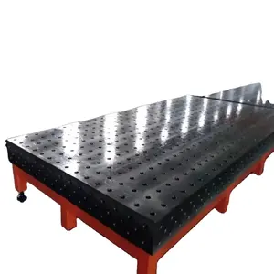 Meja las besi baja cor 3D, perlengkapan meja Las putar kualitas terbaik dapat digunakan kembali