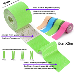Nouveau ruban de <span class=keywords><strong>kinésiologie</strong></span> musculaire athlétique imprimé personnalisé sangles adhésives en coton 5cm * 5m ruban de sport étanche avec échantillon gratuit - Product Image 3