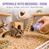 Granulés désodorisants végétaux pour cages d'animaux de petite taille, 3 senteurs : Camomille, Jasmin, Pomme, mélange de litière naturelle, 40g, toutes saisons