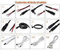 12V 24V DC 5,5*2,1mm Cable de alimentación 1 macho a 2 hembra enchufe DC Power Splitter Y Cable para tira de luz LED CCTV