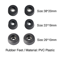 Amortiguador de altavoz de PVC redondo, almohadillas antideslizantes para pies, soporte para amplificador, amortiguador de Audio, almohadillas antivibración para pies de goma