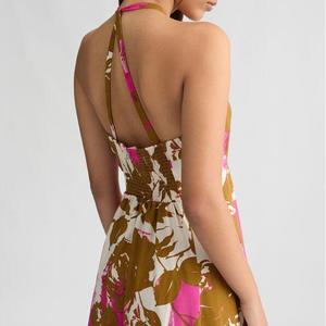<span class=keywords><strong>Aloha</strong></span> <span class=keywords><strong>Hawaii</strong></span> personalizzato con stampa floreale 100% Rayon scollo a V stile Casual Maxi abito Casual da vacanza - Product Image 5