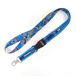 Chất lượng cao ly khai tùy chỉnh thăng hoa in logo Polyester Lanyard cho điện thoại di động