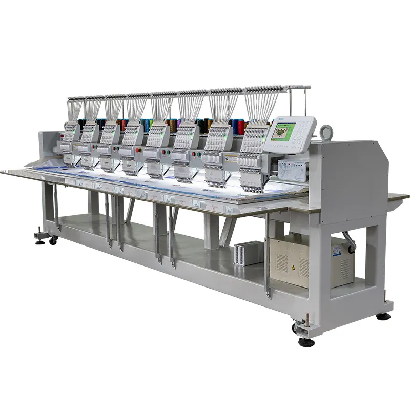 2023 Latest industrial digital clothes embroidery machine computerized 9 12 15 needle 8 heads tshirt embroidery machine