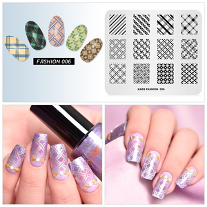 Plaque de tamponnage pour ongles KADS Fashion Trend en acier inoxydable, 62 motifs, modèle pour nail art, outil de manucure professionnel, vente en gros - Product Image 6