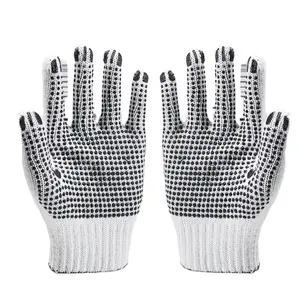 Guantes de trabajo con puntos de pvc, de alta calidad, baratos, de algodón, a la venta - Product Image 3