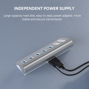 USB 3.0 đa cổng Docking Station với âm thanh 3.5 mét sạc Adapter Loại C USB Hub cho máy tính điện thoại máy tính bảng - Product Image 4