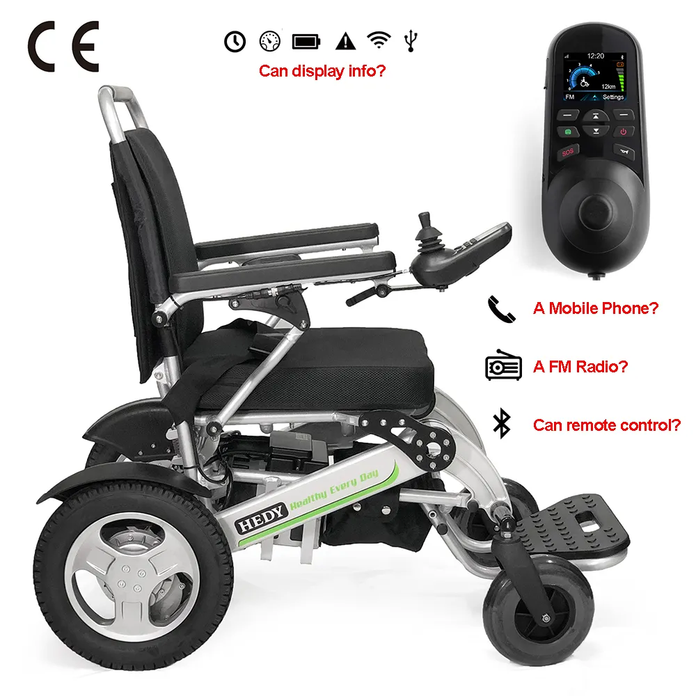 HEDY SEW02 smart power cadeira de rodas mobilidade eléctrica que pode salvar VIDAS para os idosos que podem ter doença súbita com SOS