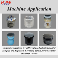 Machine de scellage thermique à rouleaux de type linéaire à 5 têtes pour granulés, poudres, liquides et bouteilles en plastique
