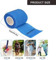 Bandage cohésif adhésif élastique extensible non tissé pour entorse de la main et de la cheville