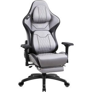 <span class=keywords><strong>Dowinx</strong></span> Grand et grand fauteuil de jeu avec repose-pieds avec appui-tête confortable et soutien lombaire Accoudoirs 4D en cuir Pu - Product Image 1