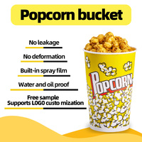 Seau à popcorn et boîtes à poulet jetables à grande capacité avec logo personnalisé de l'usine Jiehui pour les contenants de restauration rapide à emporter