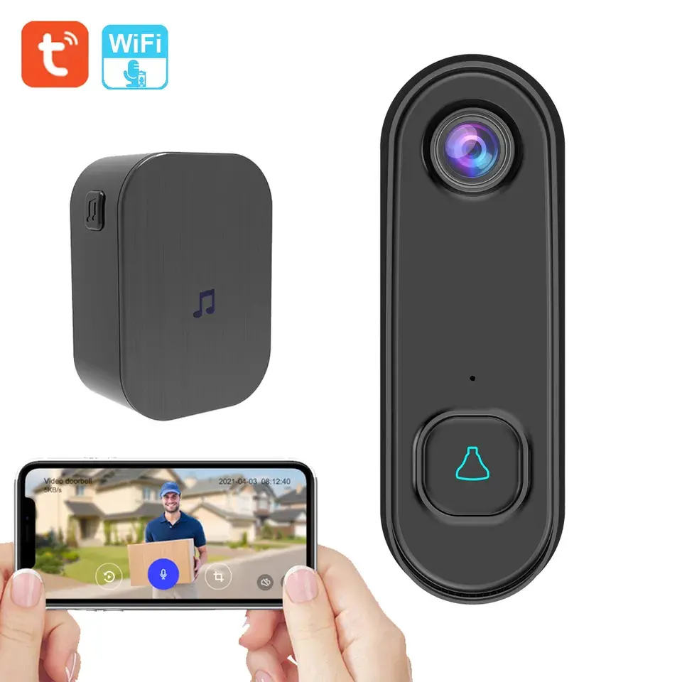 Campanello Video esterno con Alexa 128g videocamera per campanello Wifi 1080 Wireless Tuya Smart Life campanello per porta Dingdong Camera WiFi