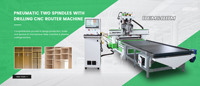 Grande machine de fraisage CNC pour le travail du bois 1325 1530 2030, pour bois, MDF, portes, 3D, ATC - Prix