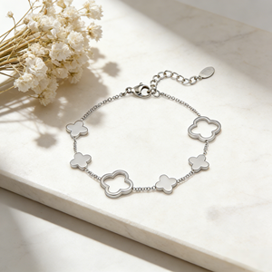 Pulsera <span class=keywords><strong>de</strong></span> Cadena <span class=keywords><strong>de</strong></span> Moda con Trébol <span class=keywords><strong>de</strong></span> Cuatro Hojas Hueco, Acero Inoxidable, Chapado en Oro PVD, Hipoalergénica, Impermeable, Venta al por Mayor <span class=keywords><strong>para</strong></span> <span class=keywords><strong>Mujer</strong></span> - Product Image 3