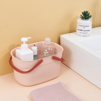 Panier de rangement rectangulaire en plastique PP écologique MOMO NATURI avec poignées, multifonctionnel pour la maison, la cuisine et la salle de bain