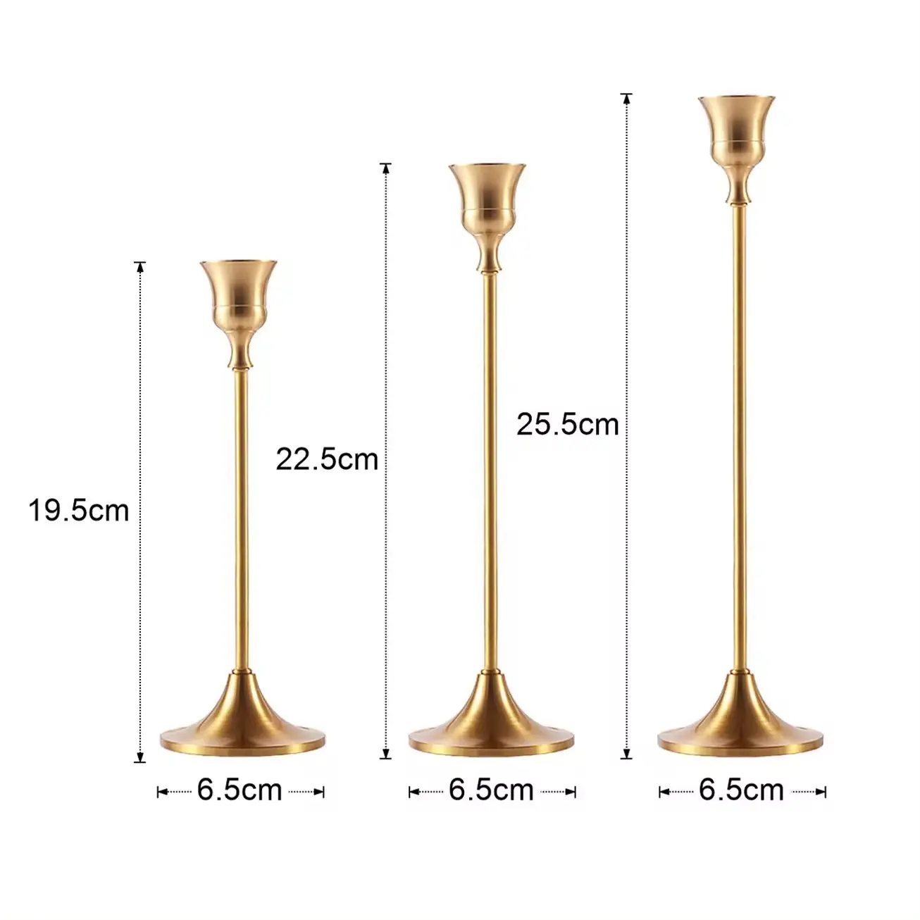 Top Selling Small Metal Candle Holder Stand Sleek Design Unique Handmade Brass Finishing Decorative Lighting for Home and Hotel