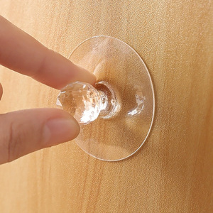 Manija y pomo para muebles, redondos, de PVC, autoadhesivos, para puertas de armarios y cajones, de fácil instalación, diseño minimalista - Product Image 1