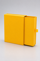 Boîte à tiroir rigide jaune personnalisée avec pelliculage mat, emballage cadeau haut de gamme pour bijoux, cosmétiques et soins de la peau, OEM, MOQ 1 pièce, directement de l'usine