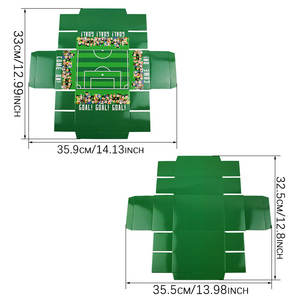 Boîtes en papier pour cadeaux et friandises sur le thème du football, boîtes pour bonbons, biscuits, en-cas, chips, pop-corn pour les fêtes sur le thème du football - Product Image 3