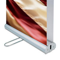 Support de bannière déroulante portable en aluminium à base large pour publicité et promotion, type imprimé, vente en gros