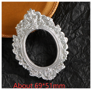 Cadre <span class=keywords><strong>photo</strong></span> en résine plat, style vintage européen, argent antique, formes cœur, carré, ovale, rectangle, mini, pour cadeaux de fête DIY et décoration de maison de poupée - Product Image 5