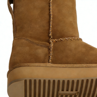 Bottes d'hiver en fourrure pour femmes, chaussures douces avec semelle épaisse, vente directe d'usine, bottes en cuir décontractées pour femmes, OEM/ODM
