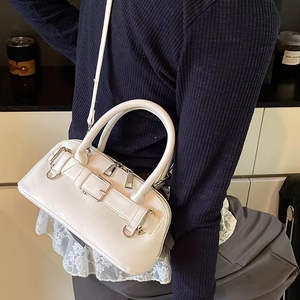 Modern <b>buckle</b> style women's single shoulder handbag PU leather women's tote <b>bag</b> - Product Image 3