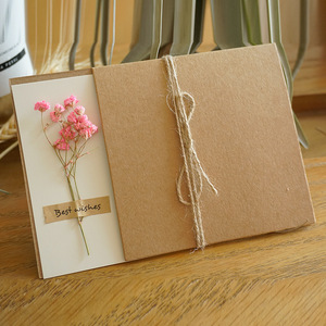 Retro Spective Kraft papier getrocknete Blumen Everlasting Blumenstrauß zum Geburtstag für Abschluss Lehrer Tag Karte Gruß - Product Image 5