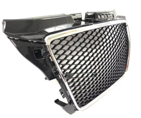 Grille avant en nid d'abeille noir brillant style RS3 pour Audi A3 S3 8P.5 2008 2009 2010 2011 2012