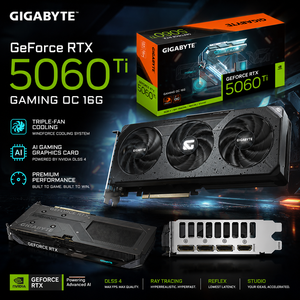 การ์ดจอ GeForce RTX 5060 Ti Gaming OC 16GB 128Bit GDDR6 ใหม่ รองรับ Ray Tracing DLSS AI GPU สำหรับเดสก์ท็อป ระดับมืออาชีพ GeForce RT - Product Image 1