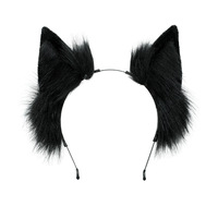 Serre-tête Oreilles de Renard Simulées, Accessoire Cheveux Oreilles d'Animaux, Costume Cosplay Mignon, Coiffe Faite Main, Oreilles de Chat en Peluche, Unisexe, Polyester, Bête