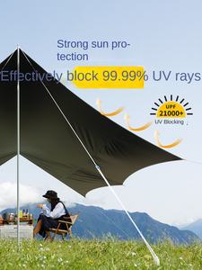 Luxury Outdoor Canopy Tent Black Waterproof Sunshade Butterfly Design Beach <b>Awning</b> Rainproof 20 Thick One Bedroom Camping - Product Image 2