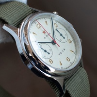 Montre Chronographe Mécanique Mouette 1963 d'Aviateur, Dôme Saphir en Acier de Haute Qualité, Mouvement à Remontage Manuel 1901, Disponible (RTS)