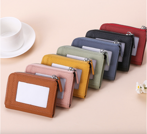 Andong Genuine Cow Leather Short Wallet <b>Purse</b> for Women <b>Girls</b> Fashion Bag Multi-position Multi-functional Card Clip JLKB1108 - Product Image 2