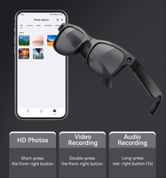Lunettes Intelligentes de Traduction IA avec Double Caméra, Assistant Vocal IA, Stabilisation d'Image, Appel Vocal Bluetooth, Monture Métallique, Étanchéité IPX4
